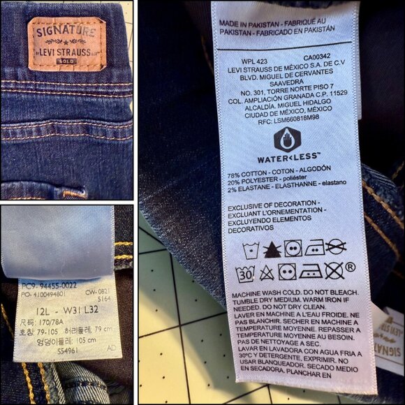 Levi’s Signature Pull-On Skinny Jeans | Mid-Rise Stretch Denim: SZ:12 - Picture 4 of 4